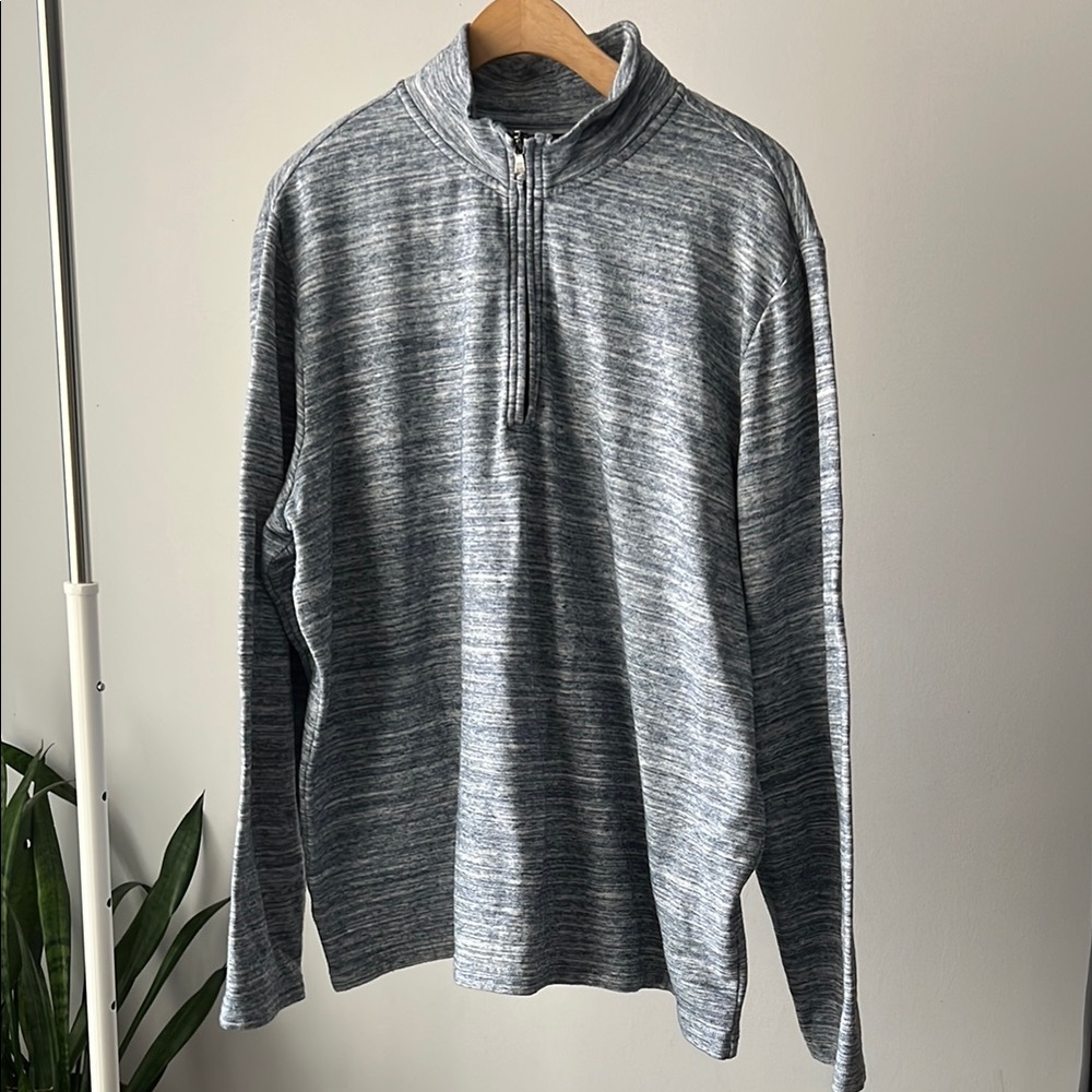 Banana Republic Half Zip Up Sweater marled Classic Knit XXL